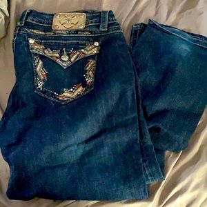 Miss me brand mid rise easy straight jeans